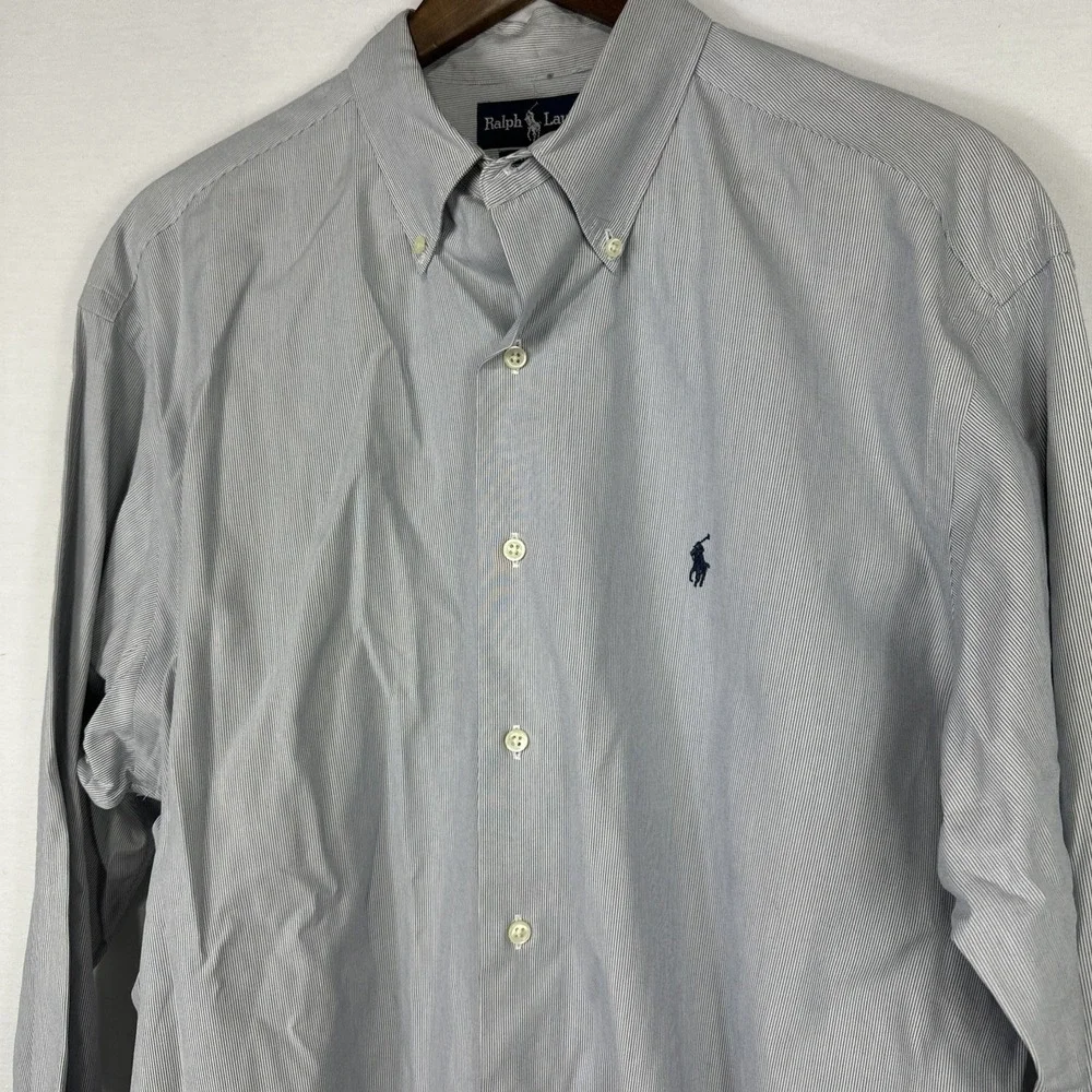 Polo Ralph Lauren Shirt Mens Large McMeel Long Sleeve‎ Button Down Oxford Stripe